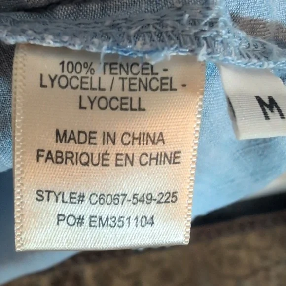 Cloth & Stone Light Blue Denim Shirt Dress - Picture 9 of 10